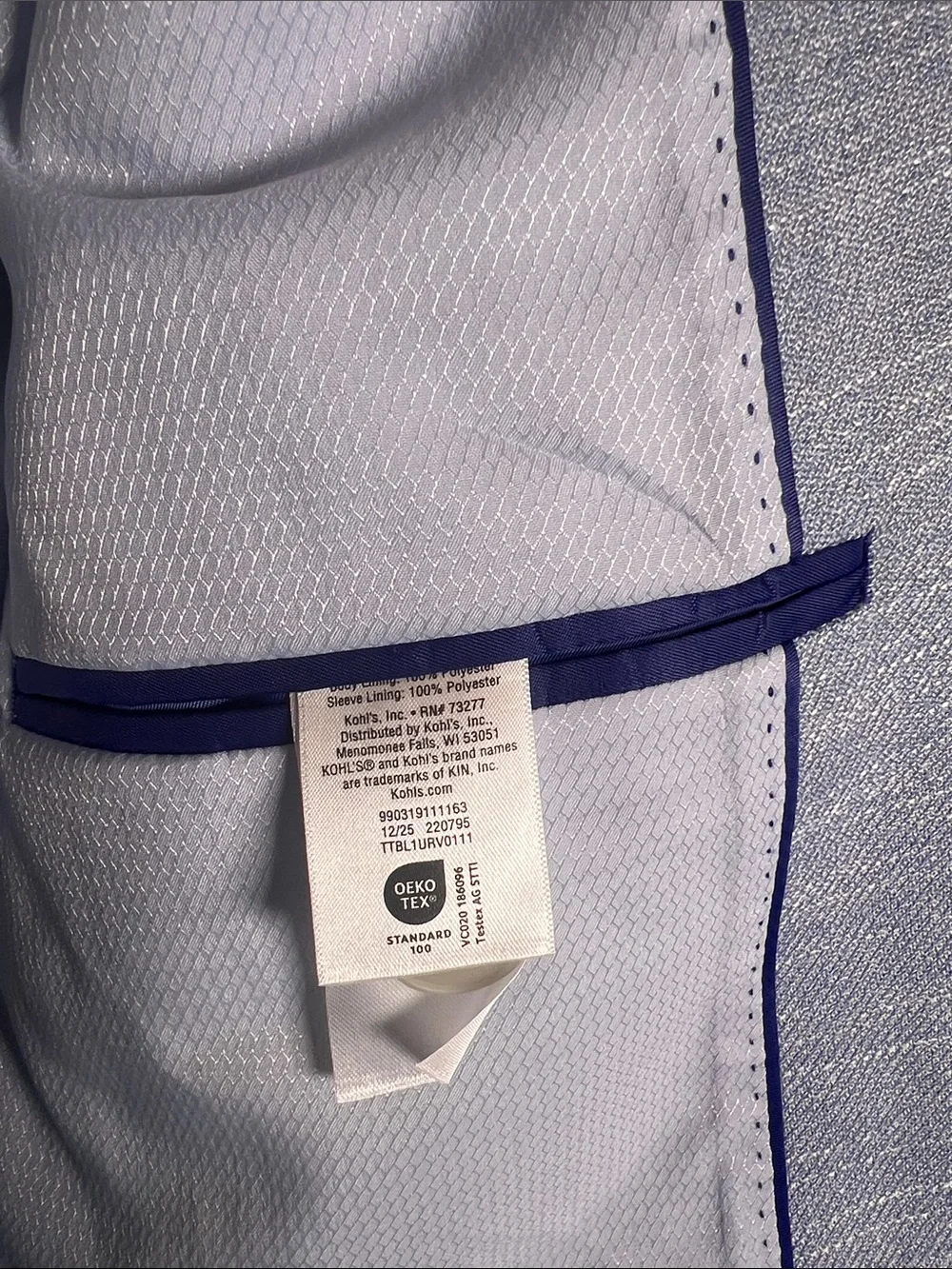 Apt. 9 Pale Blue Textured Men's Blazer